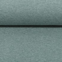 Bündchen Stoff Bündchenware meliert uni nicht gerippt rauchblau Breite 50cm