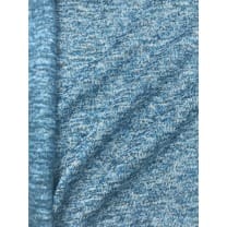 Strickstoff Strickfleece Stoff Fleece meliert hellblau