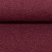 Bündchen Stoff Bündchenware meliert uni nicht gerippt bordeaux Breite 50cm