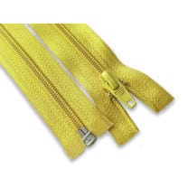 Reißverschluss teilbar Spirale 50 cm gelb