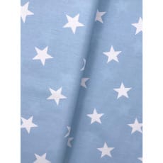 Baumwollstoff Dekostoff Sterne 3cm himmelblau