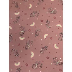 Softshell Jackenstoff Kinderstoff Einhorn altrosa
