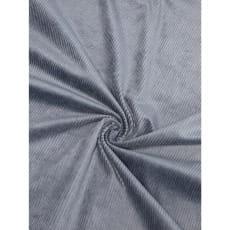 Cord Stoff uni elastisch 6W Stretch Grau-blau
