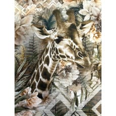 Canvas Digital Stoff Dekostoff Baumwollstoff Afrika Motive