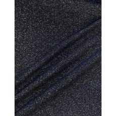Bündchenstoff im Schlauch uni mit Glitzer Silber Lurex Schwarz