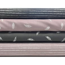 Stoffpaket Stoffset Baumwolle altrosa/anthrazit