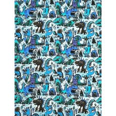 Jersey Stoff Kinderstoff Digitaldruck Monster