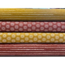 Stoffpaket Stoffset Baumwolle senfgelb/ziegelrot