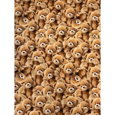 Sweat French Terry Kinderstoff Digitalprint Teddy Bär