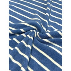 Frottee Stoff Kinderstoff Muster Streifen royalblau