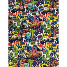 Alpenfleece Muster Graffiti Digitaldruck