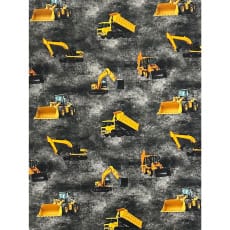 Jersey Stoff Kinderstoff Digitaldruck Bagger