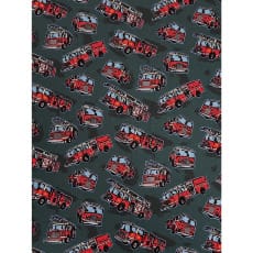 Jersey Stoff Kinderstoff Digitaldruck Feuerwehrfahrzeug