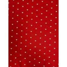 Baumwollstoff Dekostoff Popeline Herzen Rot/weiße Herzchen
