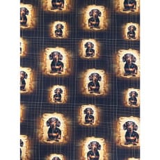 Sweat French Terry Kinderstoff Digitaldruck Little Dackel