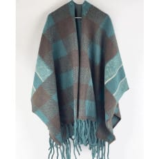 Stoff für Poncho aus gekochter Wolle