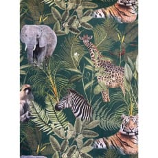 Canvas Digital Stoff Dekostoff Baumwollstoff Tropical Safari