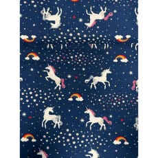 Dekostoff Baumwolle Stoff Einhorn Glow in the dark
