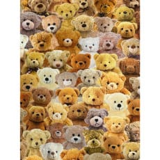 Canvas Digital Stoff Dekostoff Baumwollstoff Teddy Bär