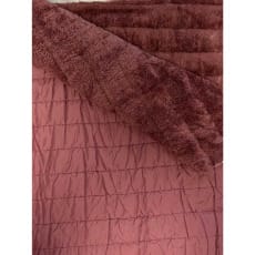 Steppstoff Jackenstoff uni mit Fleeceabseite beere