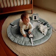Panelstoff Spielmatte Hund