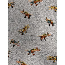 Alpenfleece Muster Flugzeuge Digitaldruck Breite 150 cm