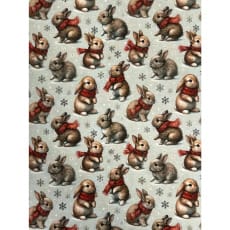 Sweat French Terry Kinderstoff Digitalprint Hase