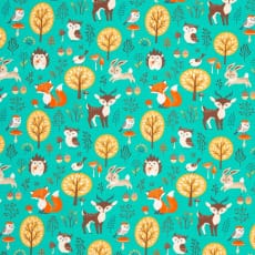 Jersey Stoff Kinderstoff Waldtiere 