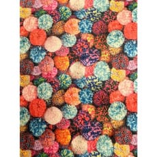 Fleecestoff Teddy Pompons doppelseitig Breite 145 cm