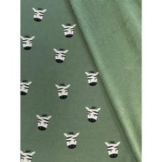 Alpenfleece Muster Zebra mint Breite 150 cm