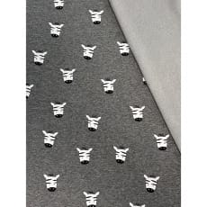 Alpenfleece Muster Zebra grau meliert Breite 150 cm