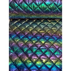 Steppstoff Jackenstoff silber bunt