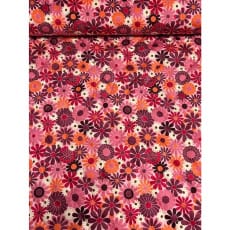 Steppstoff Velvet Kinderstoff Digital Blümchen
