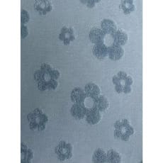 Baumwolle uni Jacquard Blümchen ab 50 cm hellblau