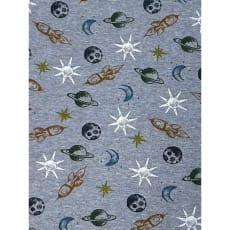 Alpenfleece Muster Planeten Breite 147 cm