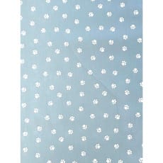 Baumwollstoff Dekostoff Hellblau Pfoten