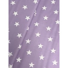 Baumwollstoff Dekostoff Sterne 3cm lavendel