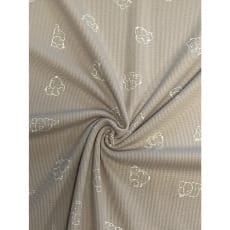 Baumwollstoff Waffeljersey Waffelstrick Elefant sand