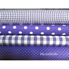 Stoffpaket, violett, 4 Stoffstücke 