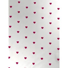 Baumwollstoff Dekostoff Popeline Herzen Weiß/pinke Herzchen