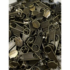 Zipper Reißverschlussschieber Spirale 3mm Farbe messing