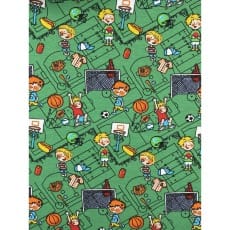 Jersey Stoff Kinderstoff Fußballspiel Stadion grün Breite 150 cm ab 50 cm