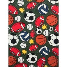 Jersey Stoff Kinderstoff Ball Fußball Khaki Breite 150 cm ab 50 cm