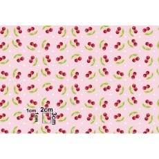 Baumwollstoff Kinderstoff Kirsche rosa Breite 160cm ab 50 cm