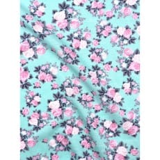Single Jersey Kinderstoff Blümchen mint Breite 155cm ab 50 cm