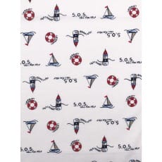 Single Jersey Kinderstoff Maritim Rettungsring Breite 155cm ab 50cm