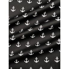 Baumwollstoff Anker, schwarz, Breite 145 cm
