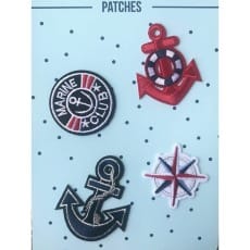 Aufnäher Applikation Patches Maritim Anker Set 4 Teile