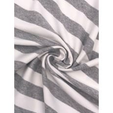 Viskose Jersey Streifen Stoff 2cmx2cm grau meliert Breite 160cm