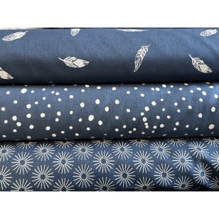 Stoffpaket Stoffset Baumwolle jeansblau kaufen